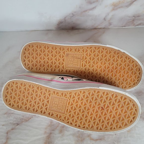 Vision Street '80s Pink Black Tattoo HYPNO HEART Slip-On Skater Canvas Shoes - Picture 10 of 10